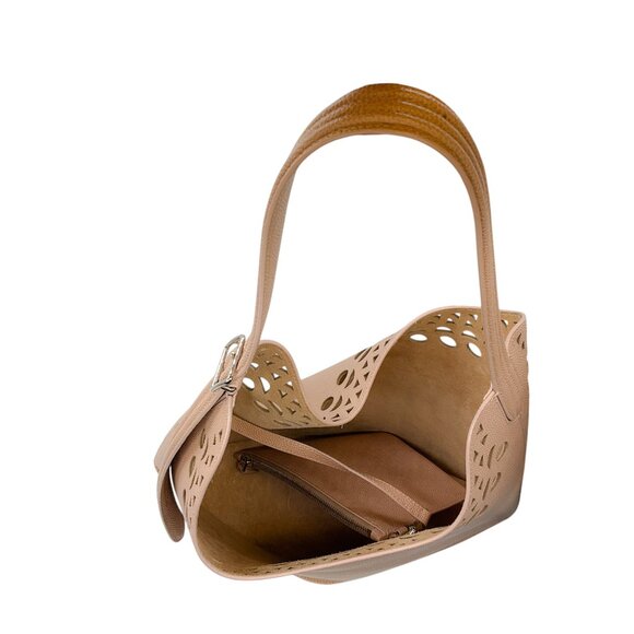 Alaia Sable Gail Medium Laser-cut Leather Shoulder Bag - Picture 5 of 16